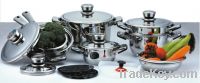 5 layers Impact bottom, 16Pcs Stainless steel cookware set