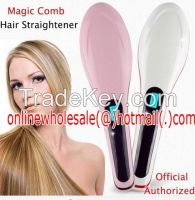 Electric Brush Hair Straightener Comb Irons