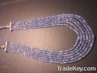 Blue  beads' 6 layer Necklace, Fine assorted beads