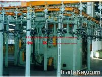 Hanging chain hook type shot blasting machine