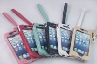 PU Case Double protective sleeve Leather sheath for Apple Iphone 5