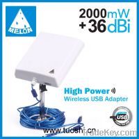 Sell RT3070, 150mbps, 2000mw, 36dbi, 10m cable wireless network adapter