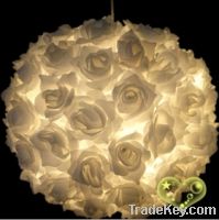 12" White Rose Flower Lantern