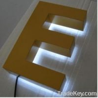 Sell brush stainless steel channel letter with back LED lighting