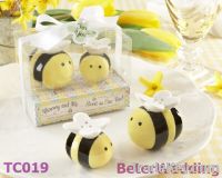 Mommy and Me Sweet as Can Bee Ceramic Honeybee Salt and Pepper Shaker