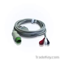 Sell One-piece 3lead Mindray patient monitor ecg cable lead wire