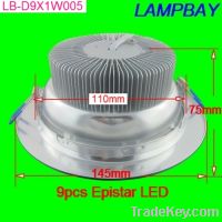 Sell 9W epistar downlight free shipping 9W recessed lamp ceiling lamp