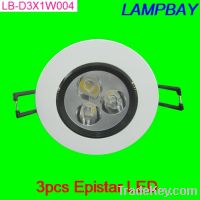 Sell 3W LEDdownlight 2012 latest style free shipping 3W recessed lamp