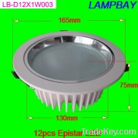Sell LED 12W downlight recessed bulb white cover free shipping