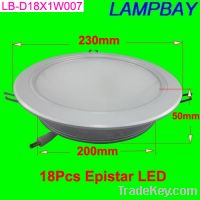 Sell downlight 18W 200mm cut out LED recessed downlight free shipping