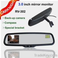 3.0 inch rear view mirror monitor with compass