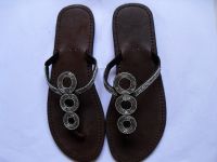 Aatu Beaded leather sandals