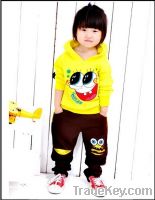 Sell children clothing set Spongebob design autumn winter wear