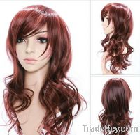 Sell factory top quality wigs synthetic french curl wigs+6169