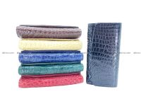 Crocodile skin wallet for women