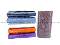 Crocodile skin wallet for women trifold long wallet