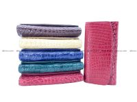 Crocodile skin wallet for women