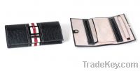 Sell Black Ostrich PU Leather Jewelry Roll