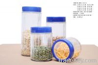 Sell clear glass storage canisters with plastic lids
