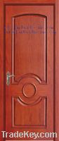 Veneer door with solid wood core