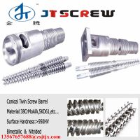 Sell  80/156 Conical Twin Screw  and Barrel / Conical Double Cyclinder