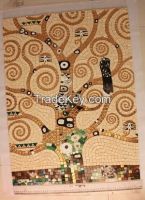 Handcut mosaic panel-Klimt art painting mural