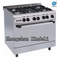 Gas stove with gas oven and gas grill