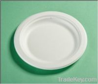 Sell round sugarcane fiber bleached plate