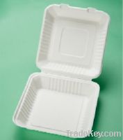 Sell 8 inch recycling bagasse pulp lunch box