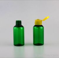 Sell PET Boston Rounds Bottle , green bottle with a screw cap