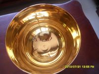 Golden clear quartz crystal singing bowls