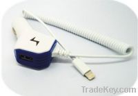 Sell latest 5V1A lightning 8pin car charger for iphone5