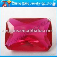 red synthetic ruby loose corundum beads for jewelry
