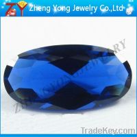 synthetic sapphire loose blue gemstone