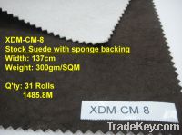Sell Brown Suede fabrics with sponge backing
