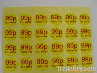 Sell price label, barcode label, sticker