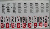 Sell barcode label, printed label, adhesive label