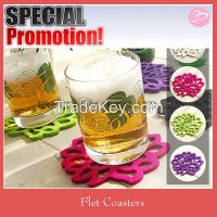 Flower shaped beer coaster