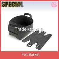 Grey Felt folding storage box, felt container