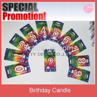 Colourful number shaped birthday candles