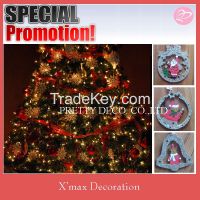 Sliver Glitter Santa clause shaped christmas tree decoration