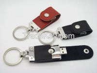 New Design Luxury Leather USB, Best Promotion Gift High Quality Real Leather USB Flash Drive