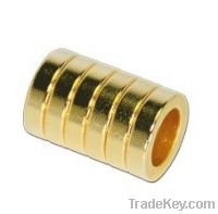 Sell neodymium ring magnet gold coating