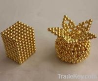 Sell neodymium ball magnet gold coating