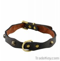 Sell black hunting genuine leather dog collar