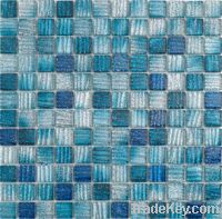 Sell Crystle glass mosaic with glitter STRIPE BLU