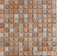 Sell Crystle glass mosaic with glitter STRIPE BEIGE