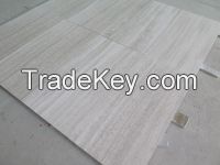 sell white wooden  marble  tiles slab