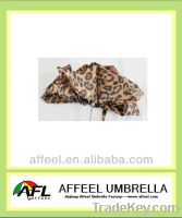 Leopard fashion pencil folding umbrella