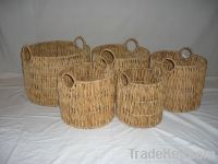 Water hyacinth baskets